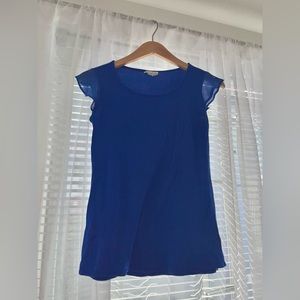 Cute basic short sleeve fairy blue top